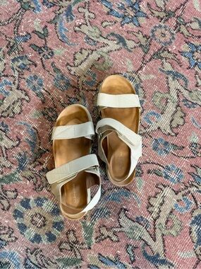 Vagabond Neutral Leather Strap Sandals, size 39